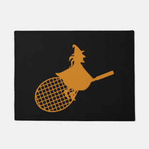Felpudo Tenis divertidos de Halloween - Bruja de tenis