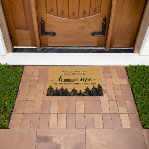 Felpudo Tennessee Home Map Bandera de Estados Unidos Bienv