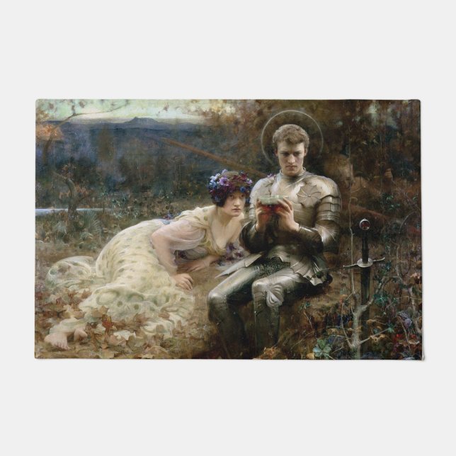 Felpudo Tentación de Sir Percival (caballero medieval) (Anverso)