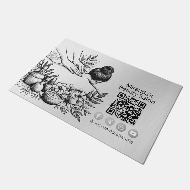 Felpudo Terapia Masajista Manos Curadoras Energía Spa Well (Angular)