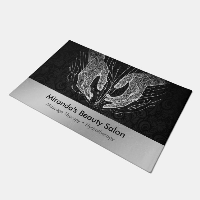 Felpudo Terapia Masajista Manos Curadoras Energía Spa Well (Angular)