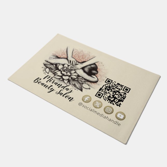 Felpudo Terapia Masajista Manos Curadoras Energía Spa Well (Angular)