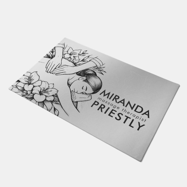 Felpudo Terapia Masajista Manos Curadoras Energía Spa Well (Angular)