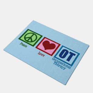 Felpudo Terapia profesional del amor OT de la paz