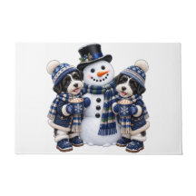 Terriers Azules y Blancos Tomando Chocolate Calien