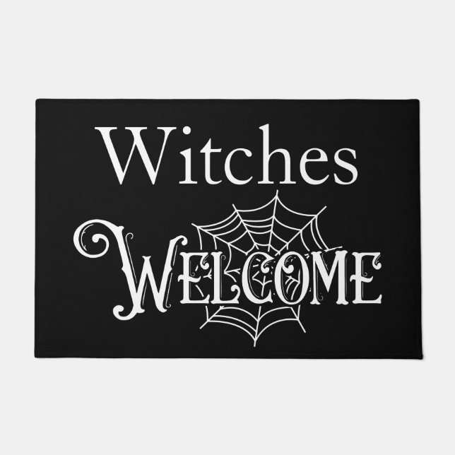 Felpudo Testigos dan la bienvenida a Halloween Doormat (Anverso)