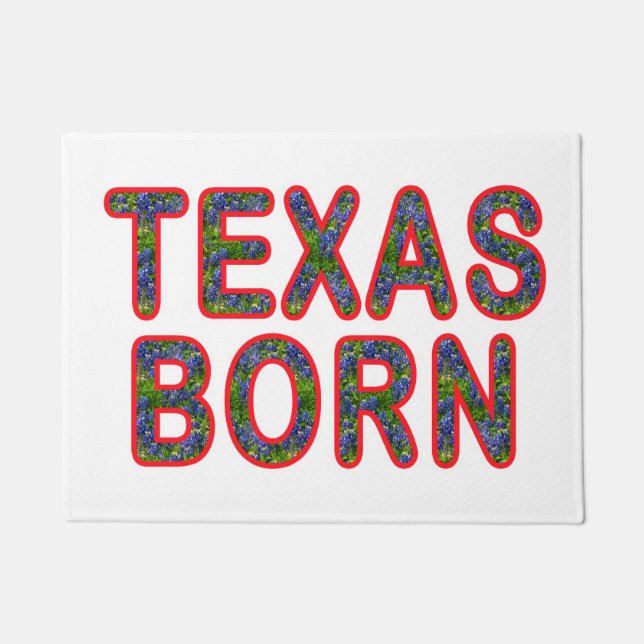 Felpudo Texas Born Bluebonnet (Anverso)