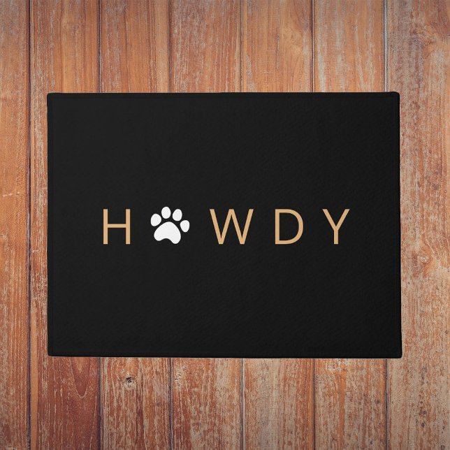 Felpudo Texas Howdy Mascota Paw Welcome Door Mat (Subido por el creador)