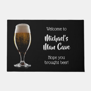 Felpudo Texto del personalizado Vidrio de cerveza