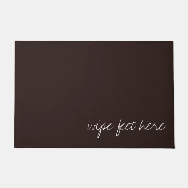 Felpudo Texto personalizado sobre chocolate negro (Anverso)