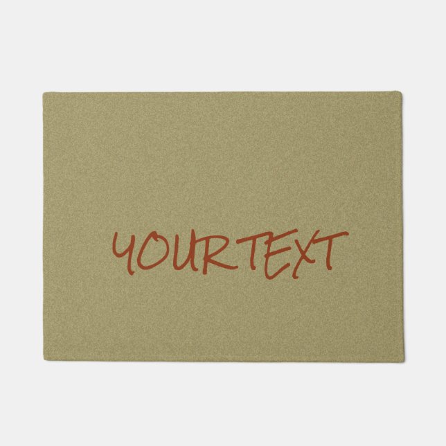 Felpudo Texto y color de encargo simples (Anverso)