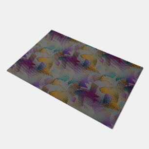 Felpudo Textura colorida con formas geométricas de pequeño