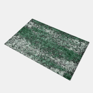 Felpudo Textura de aceite verde sobre palos y lino