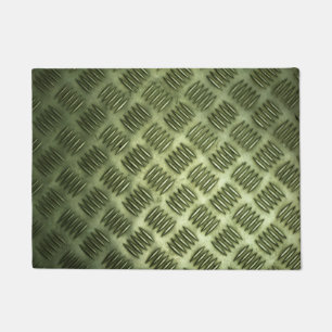 Felpudo Textura de acero metalizado a cuadros industrial