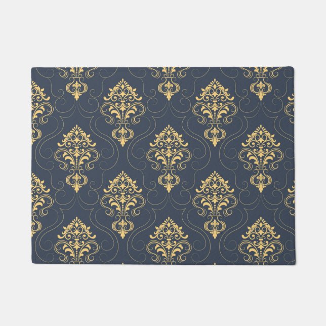 Felpudo Textura de flor vectora 18" x 24" (Anverso)