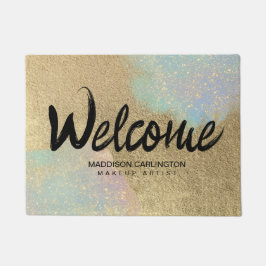 Felpudo Textura De Purpurina Oro E Irlandés