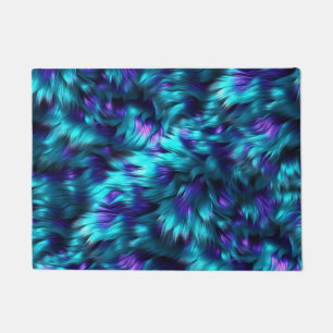 Felpudo Textura divertida de piel de monstruo falsa azul y