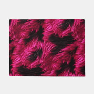 Felpudo Textura divertida de piel de monstruo falsa rosa y