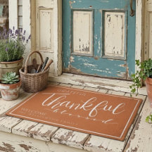 Thankful Grateful Blessed Script Family Welcome