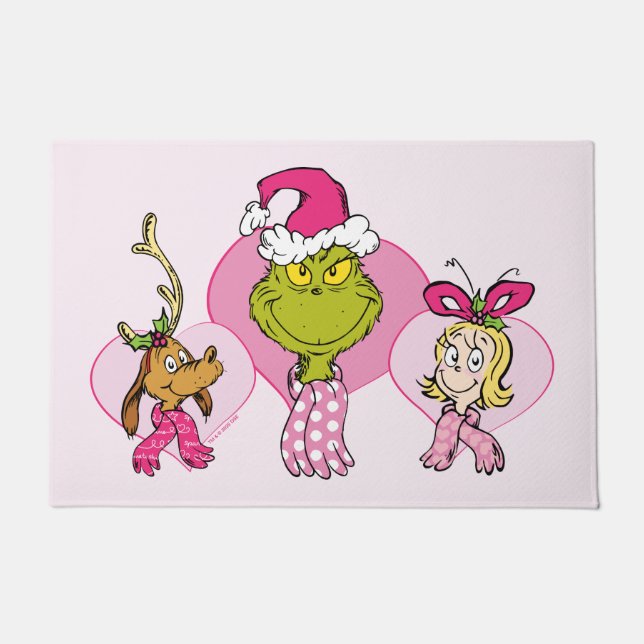 Felpudo The Grinch Crew in Pink Valentine's Portrait (Anverso)
