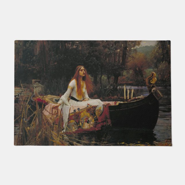 Felpudo The lady of Shalott - 1888 John William Waterhouse (Anverso)