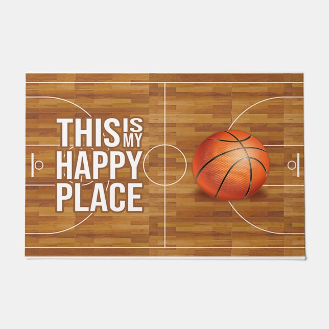 Felpudo This Is My Happy Place, Basketball Quotes (Anverso)