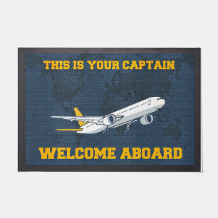 Felpudo This Is Your Captain Welcome Abroad 