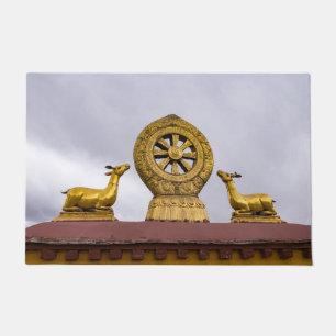 Felpudo Tíbet, Lhasa - Rueda Dharma en el templo Jokhang