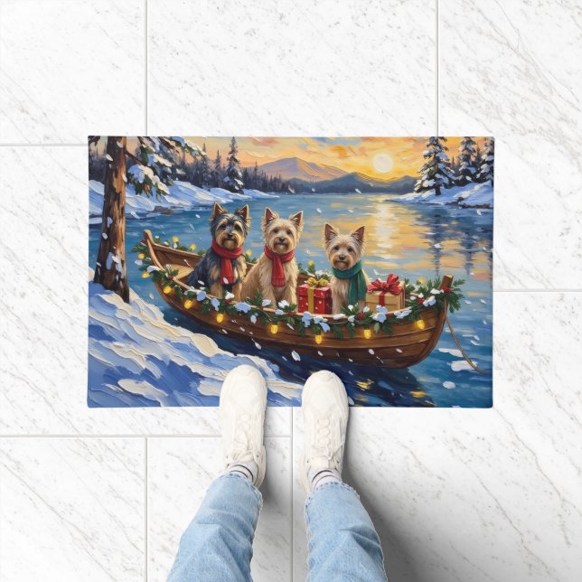 Felpudo Tibetan Terrier Christmas Boat Holiday (Interior)