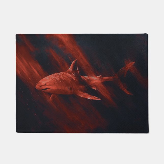 Felpudo Tiburón Rojo 18 x 24 (Anverso)