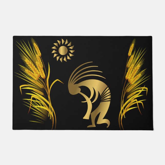 Felpudo Tiempo de primavera suroeste Kokopelli Doormat (Anverso)