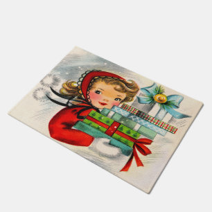 Felpudo Tienda de Navidad retro vintage Doormat de vacacio
