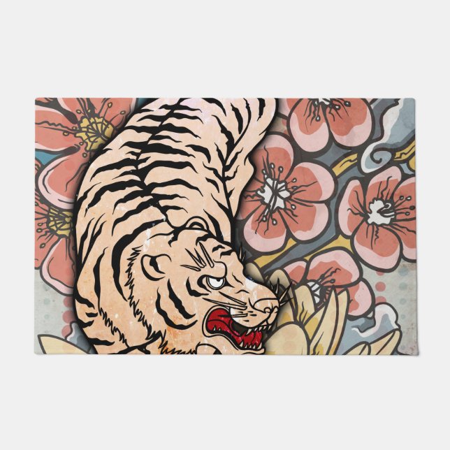 Felpudo Tigre blanco (Anverso)