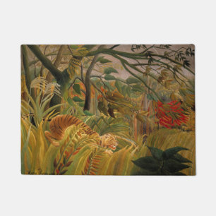 Felpudo Tigre en tormenta tropical por Henri Rousseau