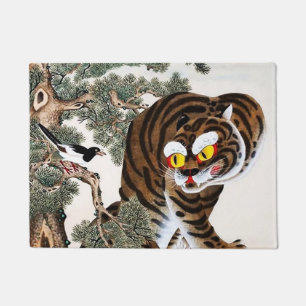 Felpudo Tigre y Urraca Minhwa bajo el Pino