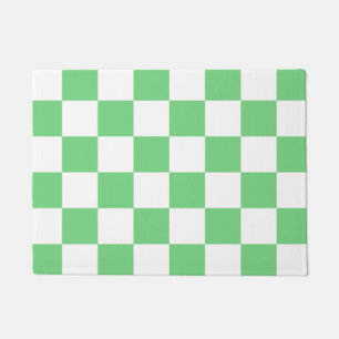 Felpudo Tile Y2K del tablero de ajedrez verde retro