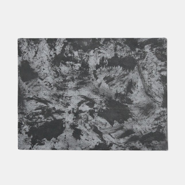 Felpudo Tinta negra en fondo gris (Anverso)
