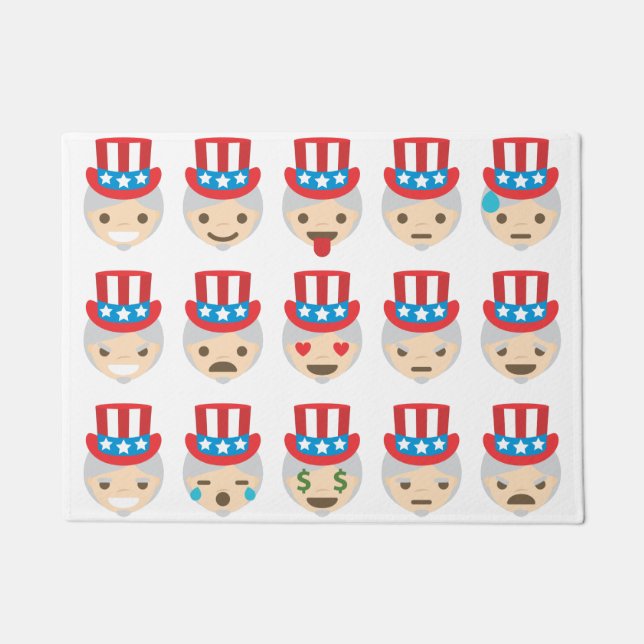Felpudo tío sam emoji doormat door mat (Anverso)