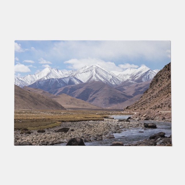 Felpudo Típico paisaje de montaña tibetano (Anverso)