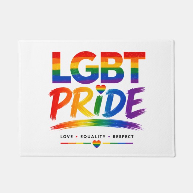 Felpudo Tipografía Arcoíris Orgullo LGBT (Anverso)