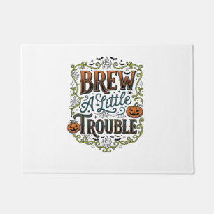 Felpudo Tipografía de Bruja de Halloween Prepara Un Poco d