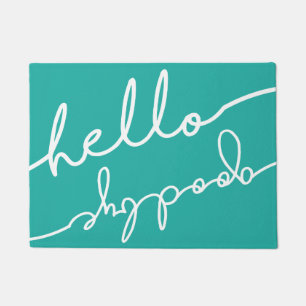 Felpudo Tipografía de Hello Goodbye - Elija su color