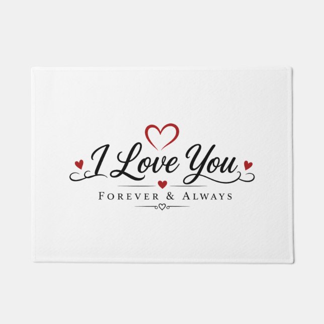 Felpudo Tipografía de Te Amo (Anverso)