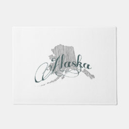 Felpudo Tipografía del estado de Alaska