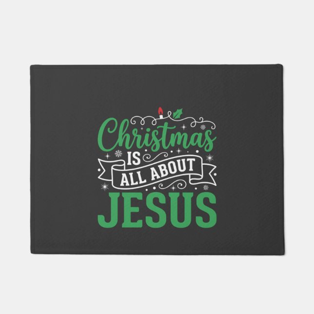 Felpudo Tipografía La Navidad se trata de Jesús (Anverso)