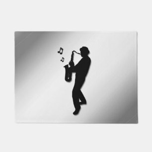 Felpudo Toca el saxofón