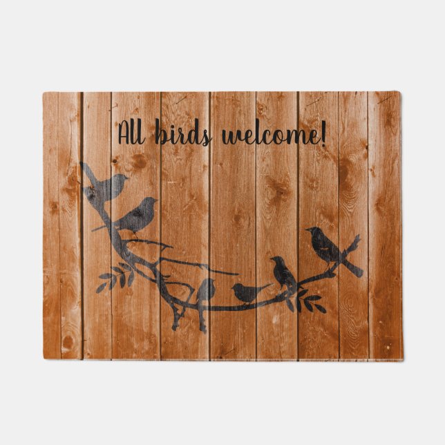 Felpudo Todas las aves dan la bienvenida al obsequio de pá (Anverso)