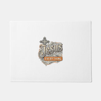 Felpudo Todo Jesús Tipografía Cristiana Vintage
