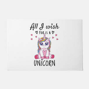 Felpudo Todo lo que deseo es un Unicornio