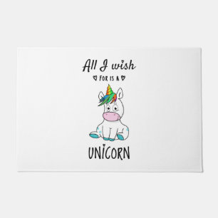 Felpudo Todo lo que deseo es una Unicornio